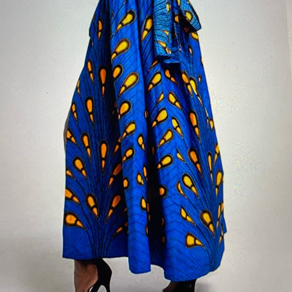 Sexy Bright Blue Boho Maxi Dress - Picture 5 of 5